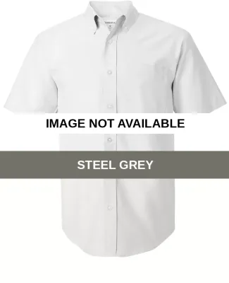 FeatherLite 6231 Short Sleeve Oxford Shirt Tall Si Steel Grey