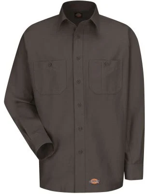 Wrangler WS10T Long Sleeve Work Shirt Tall Sizes in Charcoal