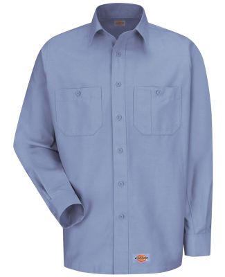 Wrangler WS10T Long Sleeve Work Shirt Tall Sizes in Light blue