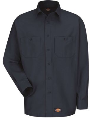 Wrangler WS10T Long Sleeve Work Shirt Tall Sizes in Navy