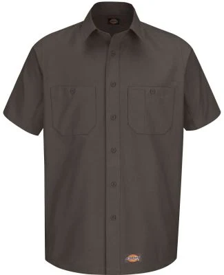 Wrangler WS20 Short Sleeve Work Shirt in Charcoal