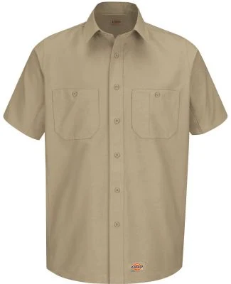 Wrangler WS20 Short Sleeve Work Shirt in Khaki