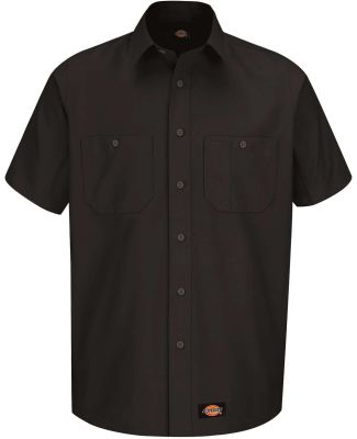Wrangler WS20T Short Sleeve Work Shirt Tall Sizes in Black