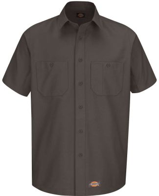Wrangler WS20T Short Sleeve Work Shirt Tall Sizes in Charcoal