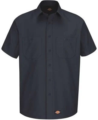 Wrangler WS20T Short Sleeve Work Shirt Tall Sizes in Navy