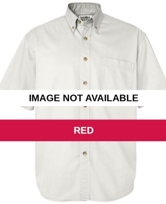 Sierra Pacific 6201 Short Sleeve Cotton Twill Shir Red