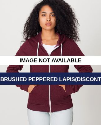 American Apparel MT497 Salt and Pepper Zip Hoodie Brushed Peppered Lapis(Discont