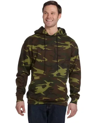 3969 Code V Camouflage Pullover Hooded Sweatshirt  in Green woodland
