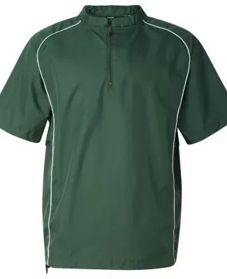 Rawlings 9702 Short Sleeve Poly Dobby Quarter-Zip  Forest