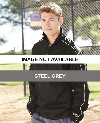 Rawlings 9708 Quarter-Zip Micro Poly Pullover Steel Grey
