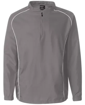 Rawlings 9715 Poly Dobby Quarter-Zip Pullover Steel