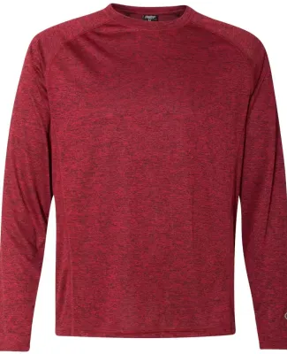 Rawlings 8191 Performance Cationic Long Sleeve T-S Heather Red
