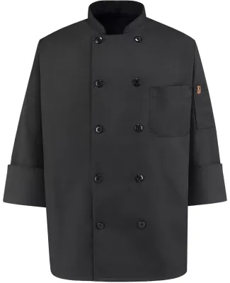 Chef Designs 0425 Ten Pearl Button Black Chef Coat Catalog