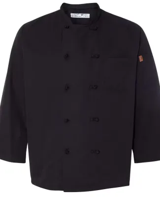 Chef Designs 0427 Black Knot Button Chef Coat Black