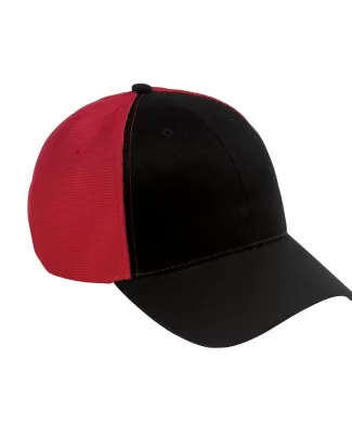OSTM Big Accessories Old School Baseball Cap with  BLACK/ RED