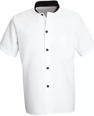 Chef Designs SP04 Black Trim Cook Shirt White