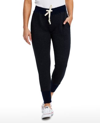 US Blanks US871 Ladies' French Terry Sweatpant in Tri navy