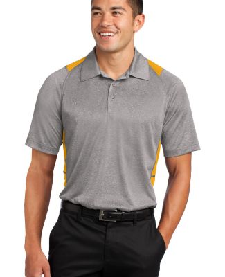 Sport Tek ST665 Sport-Tek® Heather Colorblock Con in Vnt he/gold