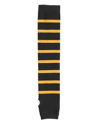 Sport Tek STA03 Sport-Tek Striped Arm Socks Black/Gold