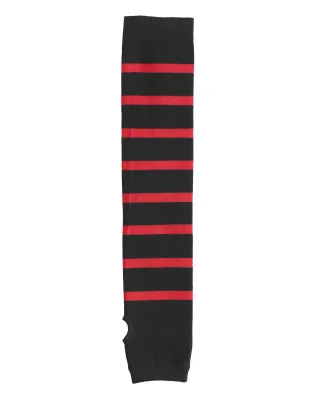 Sport Tek STA03 Sport-Tek Striped Arm Socks Black/True Red