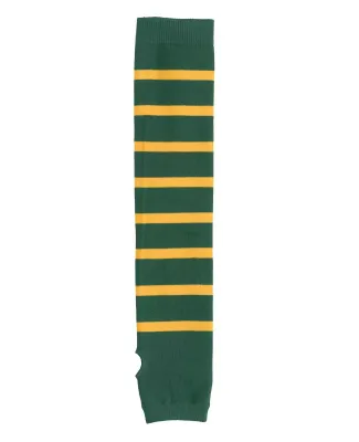 Sport Tek STA03 Sport-Tek Striped Arm Socks Forest Grn/Gld
