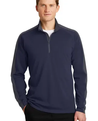 Sport Tek ST861 Sport-Tek Sport-Wick Textured Colo Tr Navy/Irn Gy