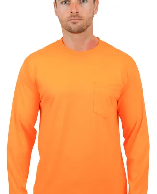 2410 Gildan 6.1 oz. Ultra Cotton® Long-Sleeve Poc in S orange