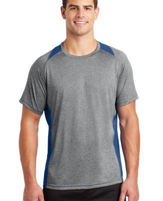 Sport Tek ST361 Sport-Tek Heather Colorblock Conte in Vtghthr/ry
