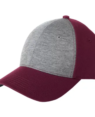Sport Tek STC18 Sport-Tek® Jersey Front Cap in Vntg htr/mroon