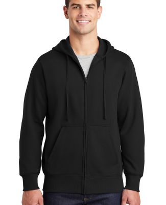 Sport Tek ST258 Sport-Tek Full-Zip Hooded Sweatshi in Black