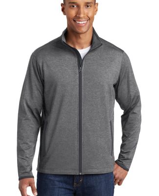 Sport Tek ST853 Sport-Tek Sport-Wick Stretch Contr in Charcoal grey heather/ charcoal grey