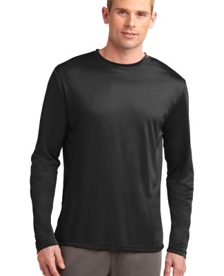 Sport Tek TST350LS Sport-Tek Tall Long Sleeve Posi in Black