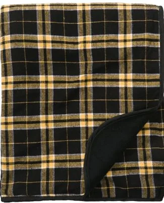 Boxercraft FB250 Flannel Blanket in Black/ gold