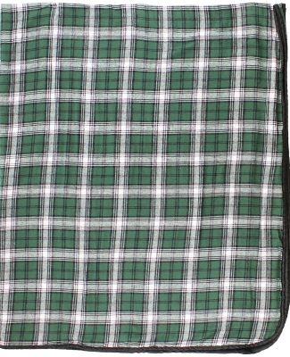 Boxercraft FB250 Flannel Blanket in Green/ white/ black