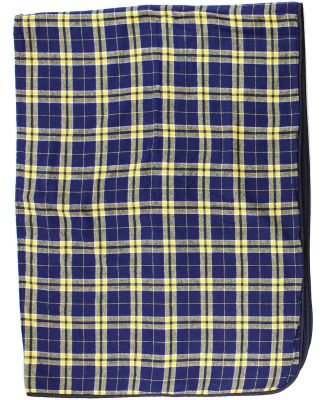 Boxercraft FB250 Flannel Blanket in Navy/ gold