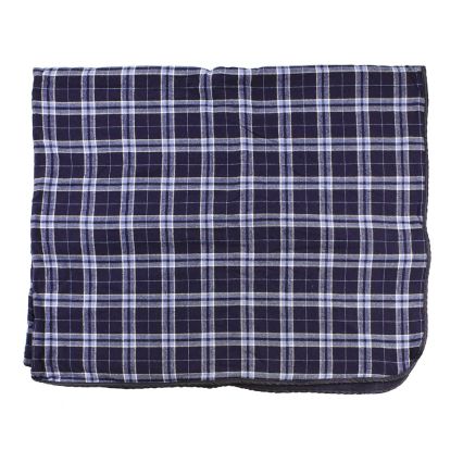 Boxercraft FB250 Flannel Blanket in Navy/ silver