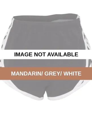 Boxercraft P62Y Girls' Velocity Running Shorts Mandarin/ Grey/ White