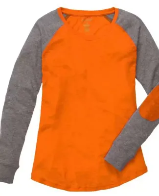 Boxercraft T66 Women's Preppy Patch Slub T-Shirt Orange/ Granite