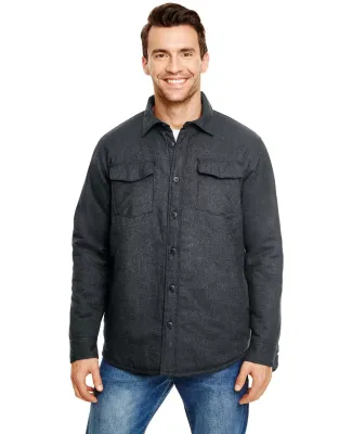 Burnside 8610 Quilted Flannel Jacket in Charcoal