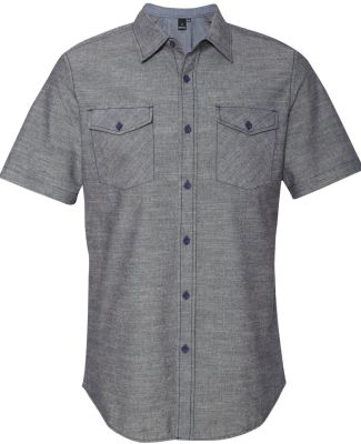 Burnside 9255 Chambray Short Sleeve Shirt Dark Denim