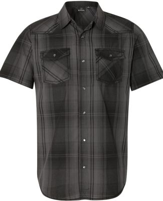 Burnside 9206 Short Sleeve Western Shirt BLACK