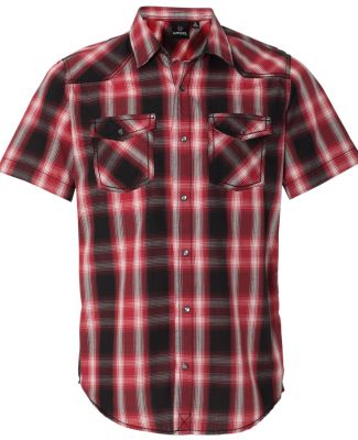Burnside 9206 Short Sleeve Western Shirt RED
