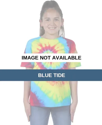 Dyenomite 20BTI Youth Tide Tie Dye T-Shirt Blue Tide