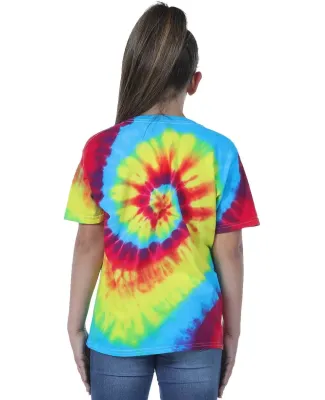 Dyenomite 20BTI Youth Tide Tie Dye T-Shirt in Rainbow tide