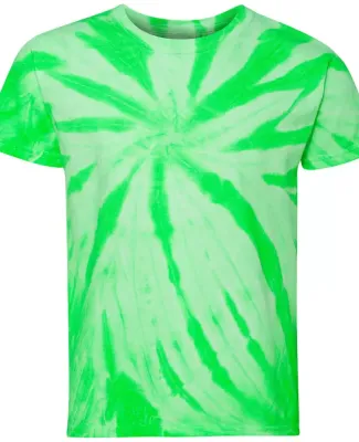 Dyenomite 20BTT Youth Tone-on-Tone Pinwheel Short  in Neon green