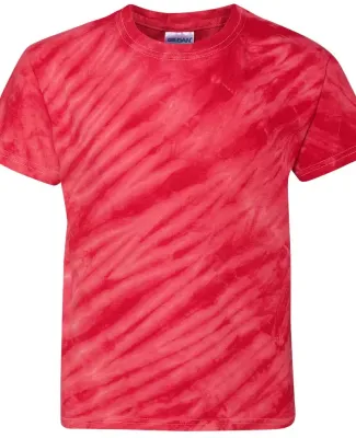 Dyenomite 20BTS Youth One Color Tiger Stripe T-Shi in Red