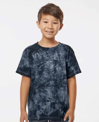 Dyenomite 20BCR Youth Crystal Tie Dye T-Shirt in Black crystal