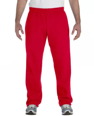 Gildan G184 7.75 oz., 50/50 Open-Bottom Sweatpants in Red