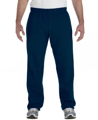 Gildan G184 7.75 oz., 50/50 Open-Bottom Sweatpants in Navy