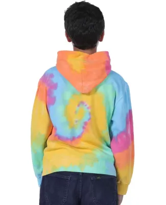 Dyenomite 854BMS Youth Multi-Color Swirl Hooded Sw in Aerial spiral